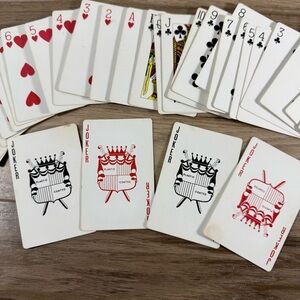 Vintage Cherry Brand Meat Products Playing Cards Red 54 Cards